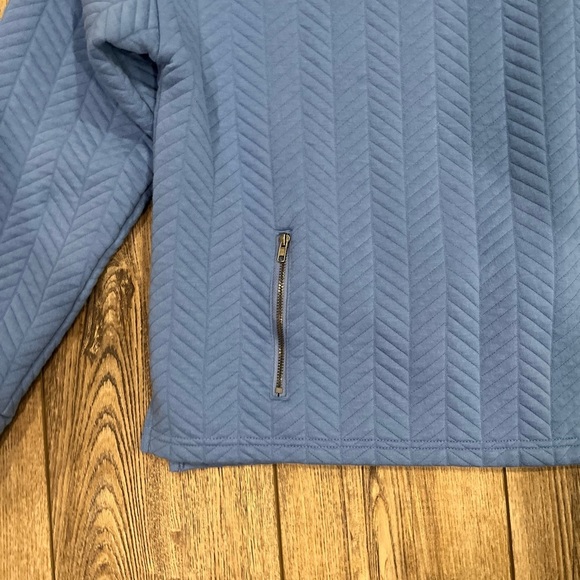 Northern Reflections Blue Quilted Pullover Sweatshirt M - Picture 4 of 7